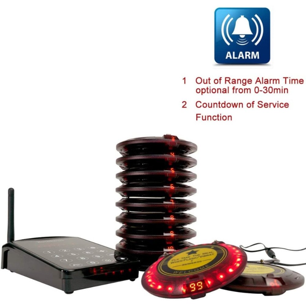 Retekess TD103 iškvietimo sistema su 10 imtuvų restoranams ir klinikoms