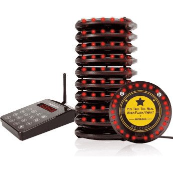 Retekess TD103 belaidė iškvietimo sistema – 10 ilgų nuotolių imtuvų restoranams, klinikoms ir sandėliams