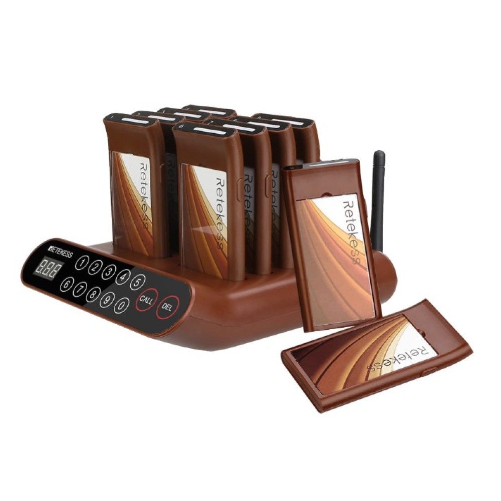 Retekess T116A belaidė iškvietimo sistema su 10 imtuvų restoranams ir klinikoms