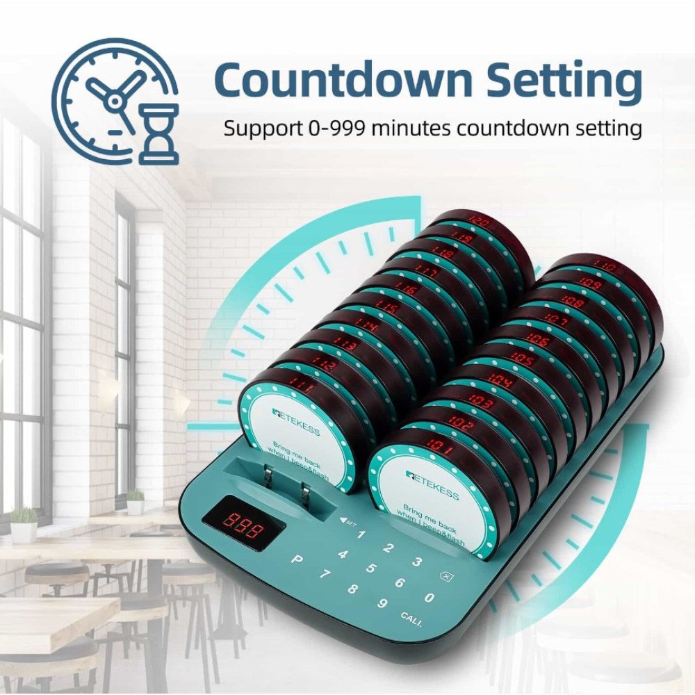 Klientų iškvietimo sistema – 20 vartotojų Retekess TD167A