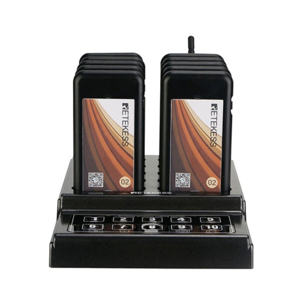 Retekess TD174 belaidė iškvietimo sistema su 10 imtuvų restoranams ir klinikoms