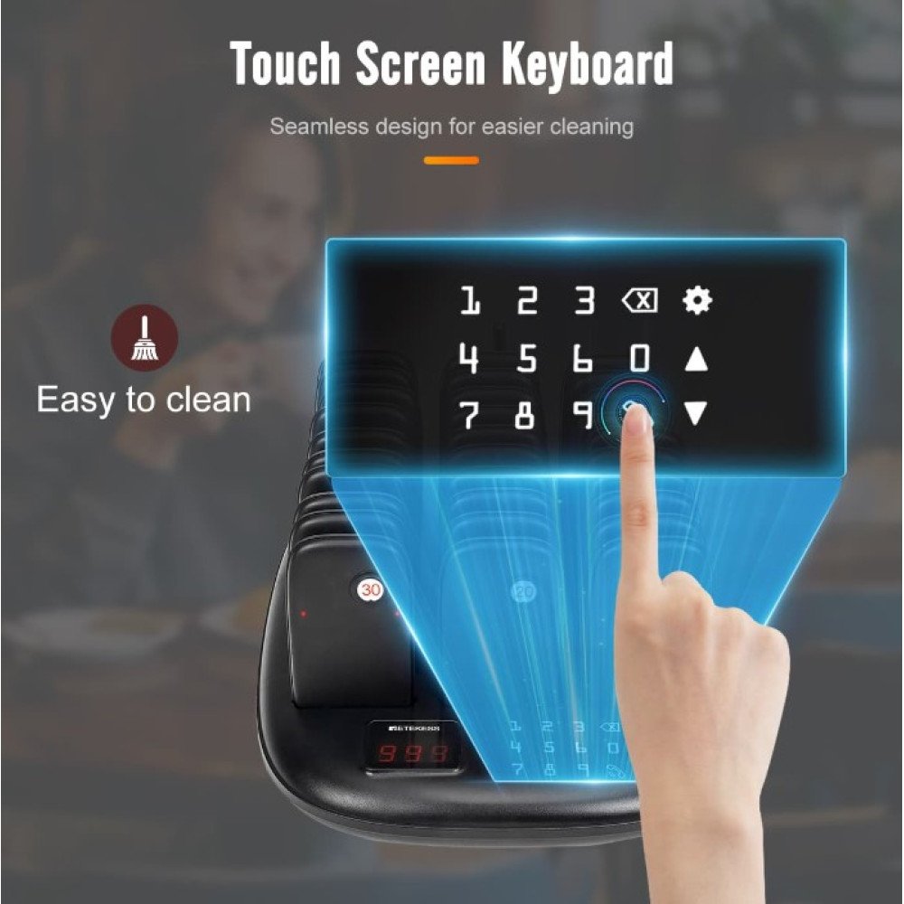 Klientu iskvietimo sistema – 30 vartotoju Retekess TD175P Dideles talpos