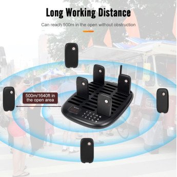  Klientų iškvietimo sistema – 30 vartotojų Retekess TD175P Didelės talpos