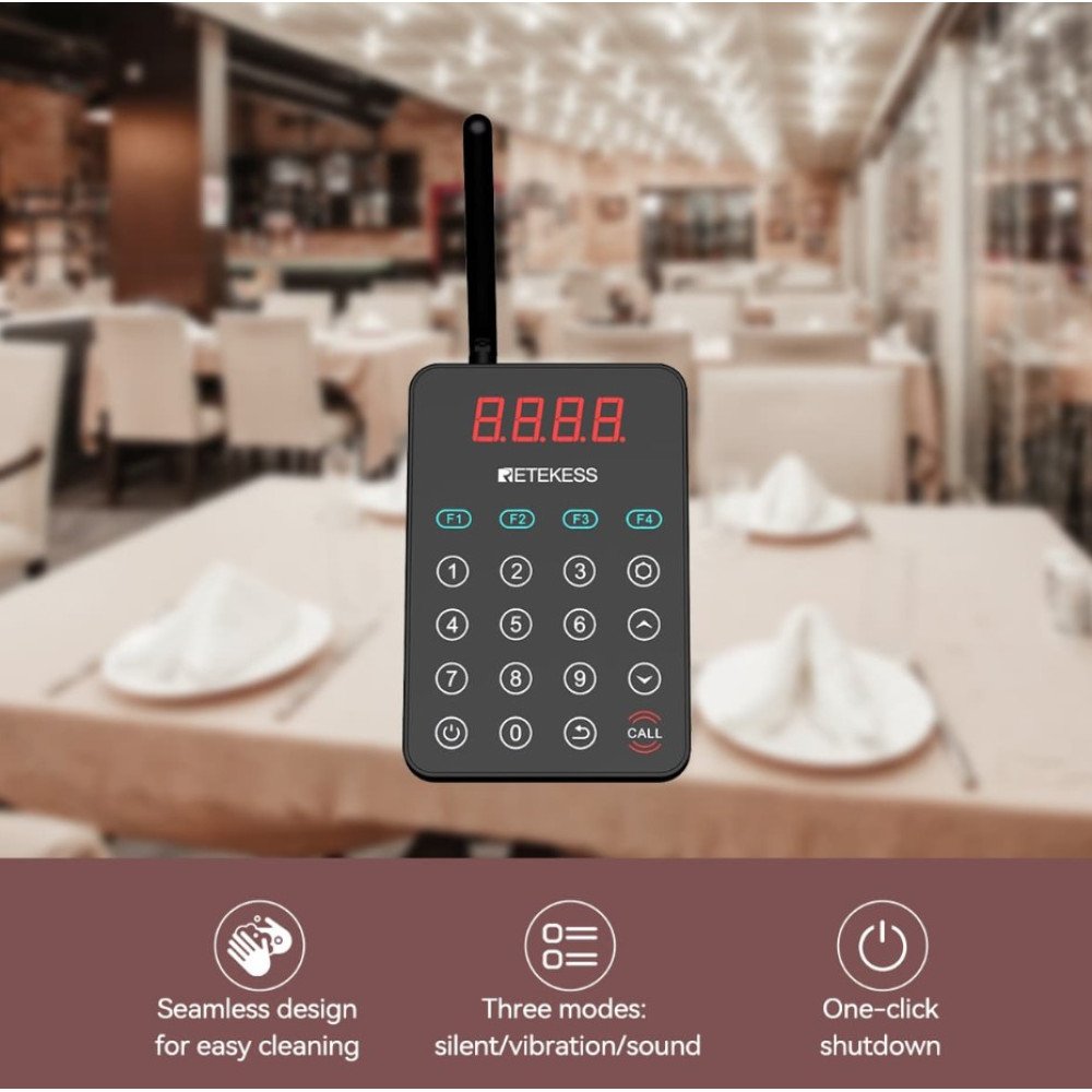 Klientų iškvietimo sistema – 20 vartotojų Retekess TD177 Klientų iškvietimo sistema – 20 vartotojų Retekess TD177