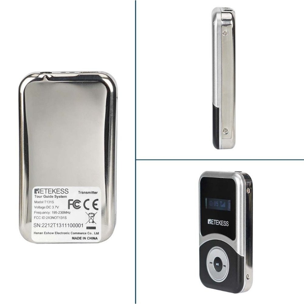 Retekess T130S T131S gido sistema – 30 vartotojų su įkrovimo dėklu Bevielė ekskursijų gido sistema Retekess T130S T131S – 30 imtuvų, įkrovimo dėklas